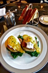 Wolseley fishcakes with poached eggs