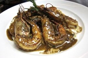 BBQ Shrimp with cheesy grits