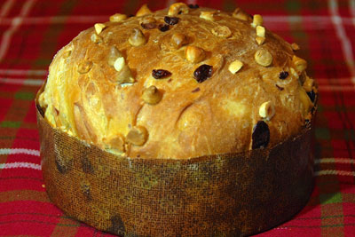 Cherry-Almond-White Chocolate Panettone. Credit: Kathy Hunt