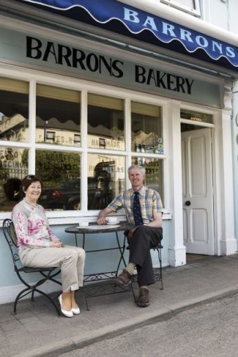 Esther Barron and Joe Prendergast at Barron's Bakery. Credit: Arna Run Runarsdottir