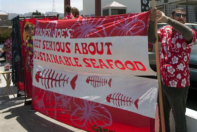 A Greenpeace protest at a Trader Joe's store. Credit: Greenpeace