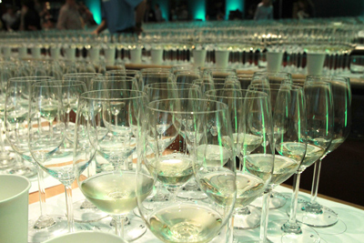 Wine glasses at the Riesling Rendezvous in Seattle. Credit: Chateau Ste. Michelle
