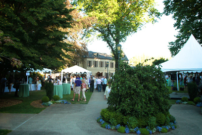 Guests arrive at the Riesling Rendezvous, at Chateau Ste. Michelle in Seattle.