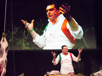 Dario Cecchini onstage. Credit: Carla Capalbo