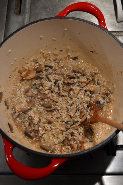 Mshuroom-Pancetta Risotto. Credit: Tina Caputo