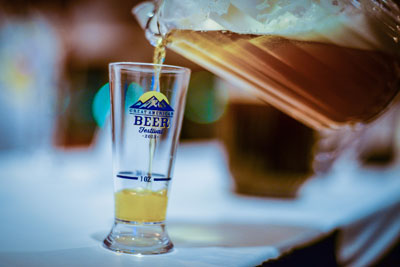 A beer being poured at the Great American Beer Festival. Credit: Brewers Association