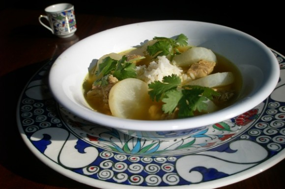 Mongolian lamb bal-po soup. Credit: Charles Perry