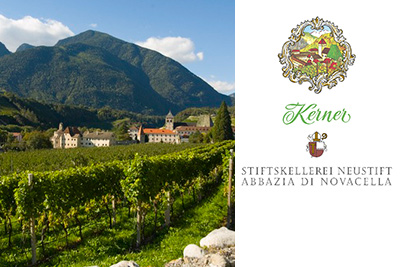 2012 Abbazia di Novacella Kerner label and vineyard in Alto Adige region.