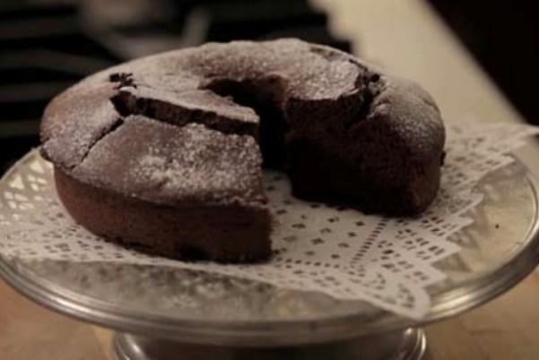 chocolate pudding cake Barnes family baked chocolate pudding and "ice cream" sauce topping. Credit: Carole Murko