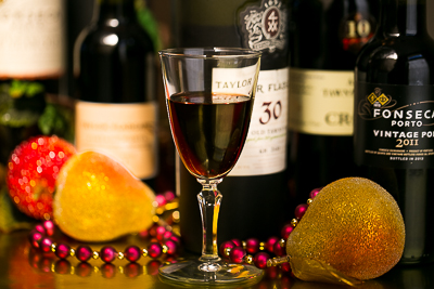 An assortment of port wines for a tasting. Credit: Caroline J. Beck