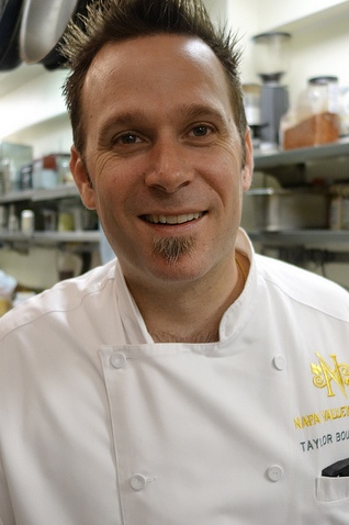 Chef Taylor Boudreaux in the Napa Valley Grille kitchen. Credit: David Latt