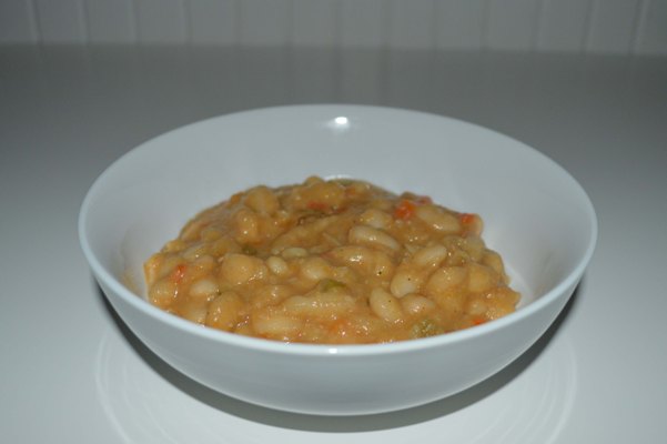 White bean soup made with homemade pork stock. Credit: Tina Caputo
