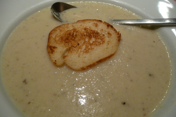 Cream of sunchoke soup. Credit: Clifford A. Wright