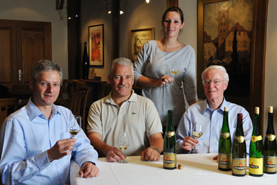 The Trimbachs, from left: Jean, Pierre, Anne and Hubert. Credit: Courtesy of Maison Trimbach