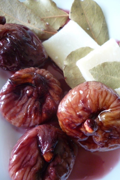 Figs in red-wine syrup. Credit: Rosemary Barron