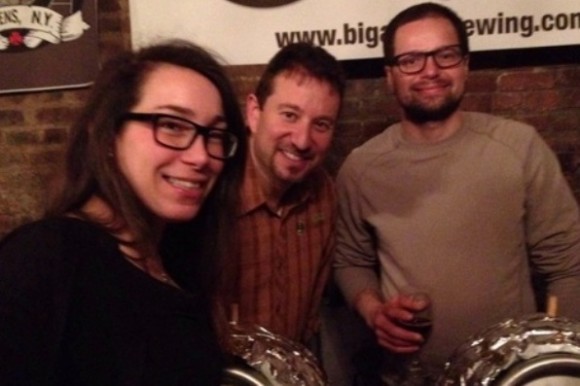 Michelle Crafton, Scott Berger, center, and Robby Crafton from Big Alice Brewing at Brewer's Choice. Credit: Corey Offsey