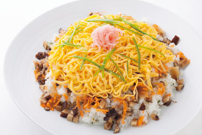 Vegetable chirashi sushi. Credit: Sonoko Sakai