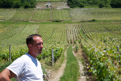 David Dupasquier in the fields. Courtesy of Domaine Dupasquier