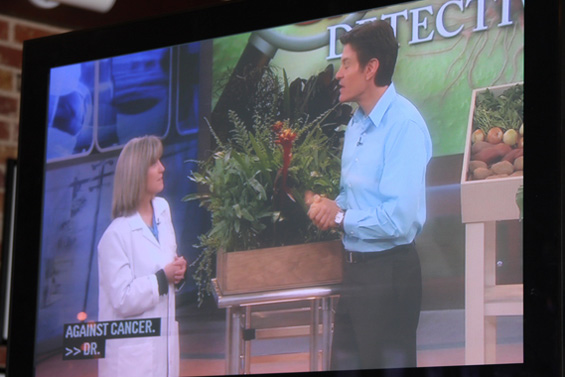 TV screenshot of Mary Ann Lila on "The Dr. Oz Show." Credit: Courtesy of the N.C. State University Plants for Human Health Institute