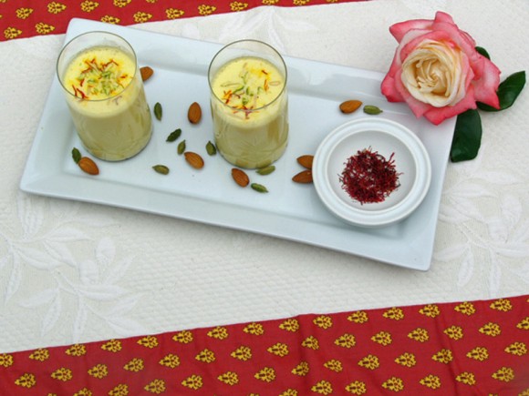 Saffron Almond Milk. Credit: R.V. Ramachandran