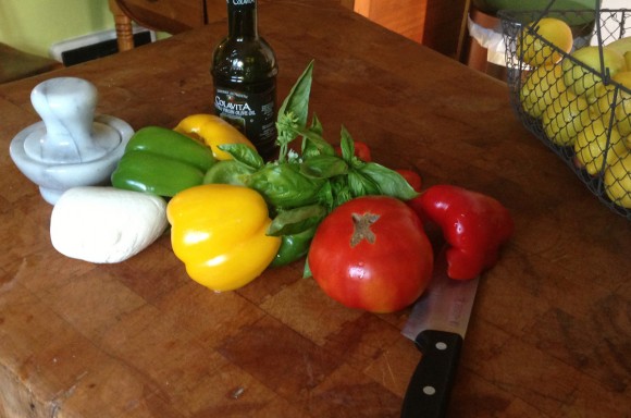 Grilled stuffed peppers