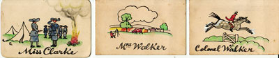 Place cards created by Monica Rawlins for meals at her home. Credit: Monica Rawlins
