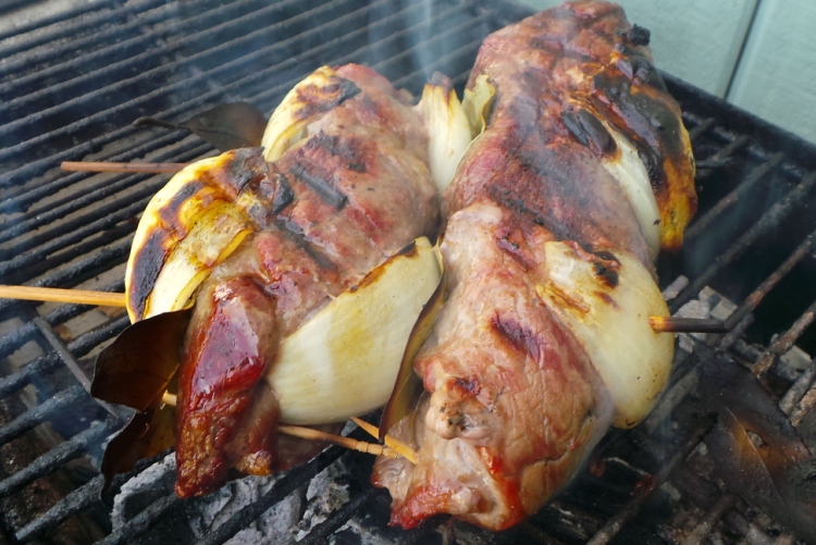 Braciole on the grill. Credit: Clifford A. Wright