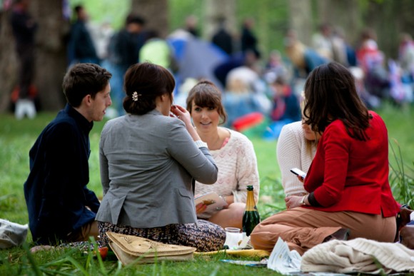 A picnic at St. James Park in London.