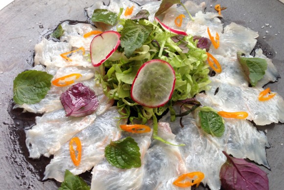 Japanese-influenced ceviche with weakfish. Credit: Hiroko Shimbo