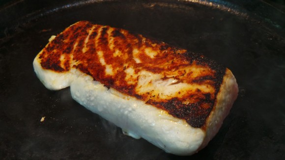 Griddled halibut. Credit: Clifford A. Wright