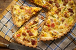 Ackee and Bacon Quiche