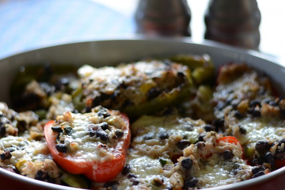 Carole Murko's Stuffed Peppers With Black Beans and Rice is inspired by garden-fresh vegetables. Credit: Carole Murko