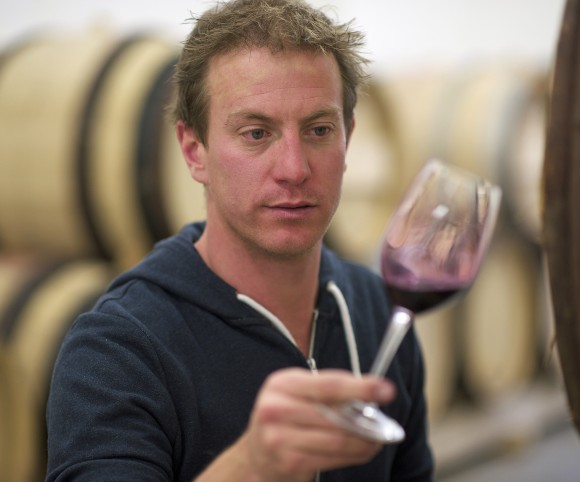 Australian winemaker Gavin Monery eyes the latest vintage at London Cru. Credit: London Cru