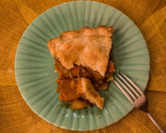 Apple Pumpkin Pie slice. Credit: Michael Krondl