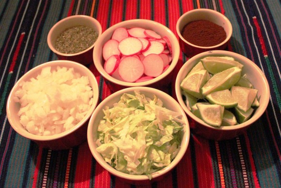 Garnishes for pozole. Credit: Karen Branch-Brioso