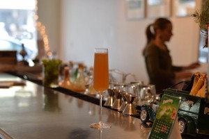 Native Kitchen's kombucha mimosa substitutes kombucha for half the normal amount of orange juice. Credit: Tina Caputo