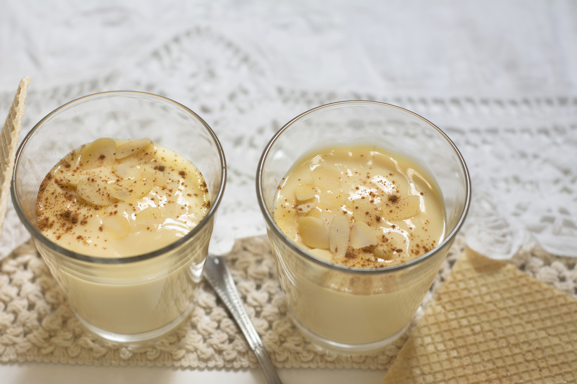 Ponche is a traditional, brandy-based eggnog. In the Spanish version, ground almonds are included. Credit: iStockphoto