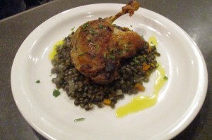 Crispy Confit of Duck With du Puy Lentils from Industrial Eats. Credit: Mira Honeycutt