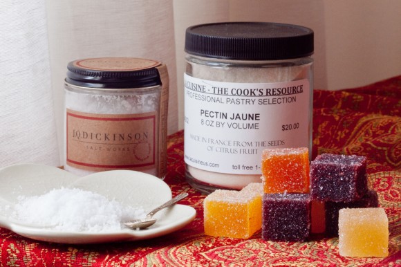 J.Q. Dickinson Salt-Work's finishing salt, pectin jaune and pâte de fruit top my holiday gift list for canners this year. Credit: Susan Lutz