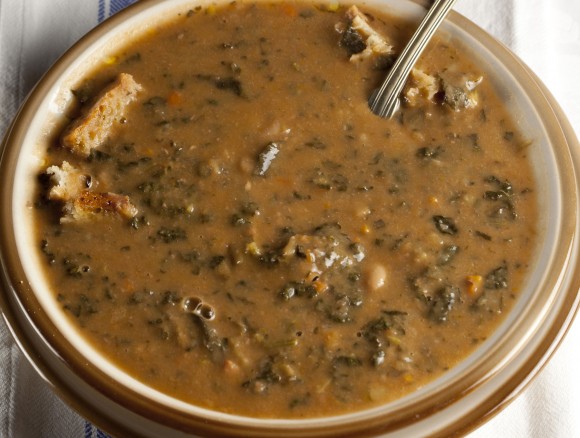 Zuppa alla Frantoiana is a rich Tuscan winter soup. Credit: Aurelio Barattini