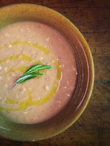 Zarro di farro is a thick winter soup from Tuscany.