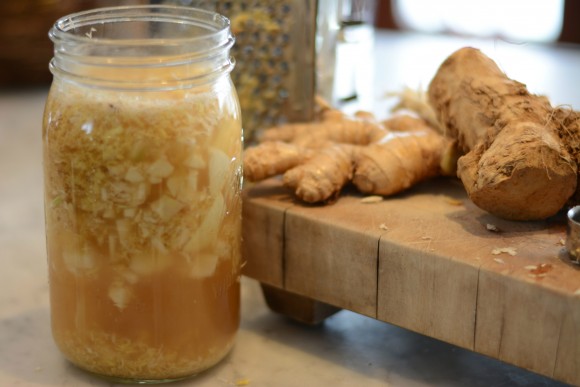 Fire Cider is a traditional folk remedy that uses ingredients including apple cider vinegar and horseradish. Credit: Carole Murko