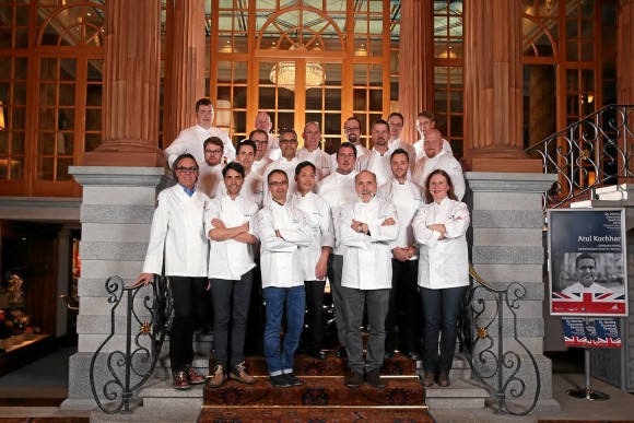 Guest and resident chefs at the St. Moritz Gourmet Festival 2015. Credit: Andy Mettler