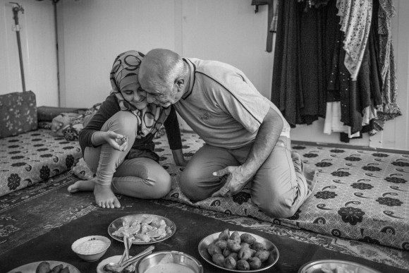Abu Sayid and his family hope that peace returns, so they can leave Jordan’s Zaatari refugee camp and go home to Syria. Credit: Chris Terry