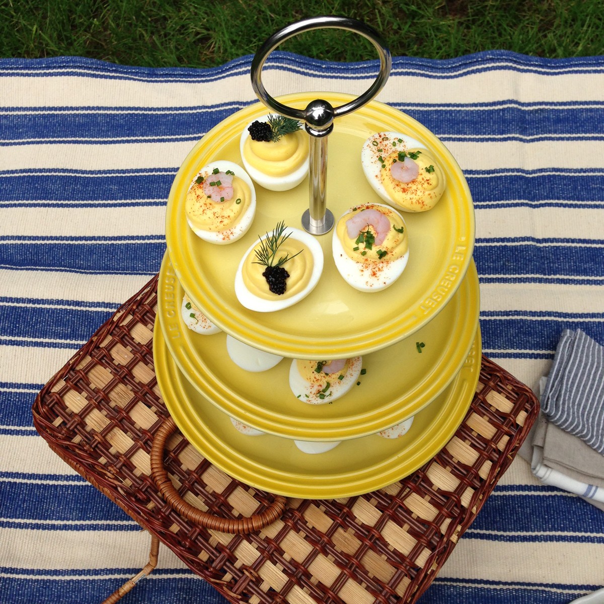 Deviled eggs for a summer picnic 
