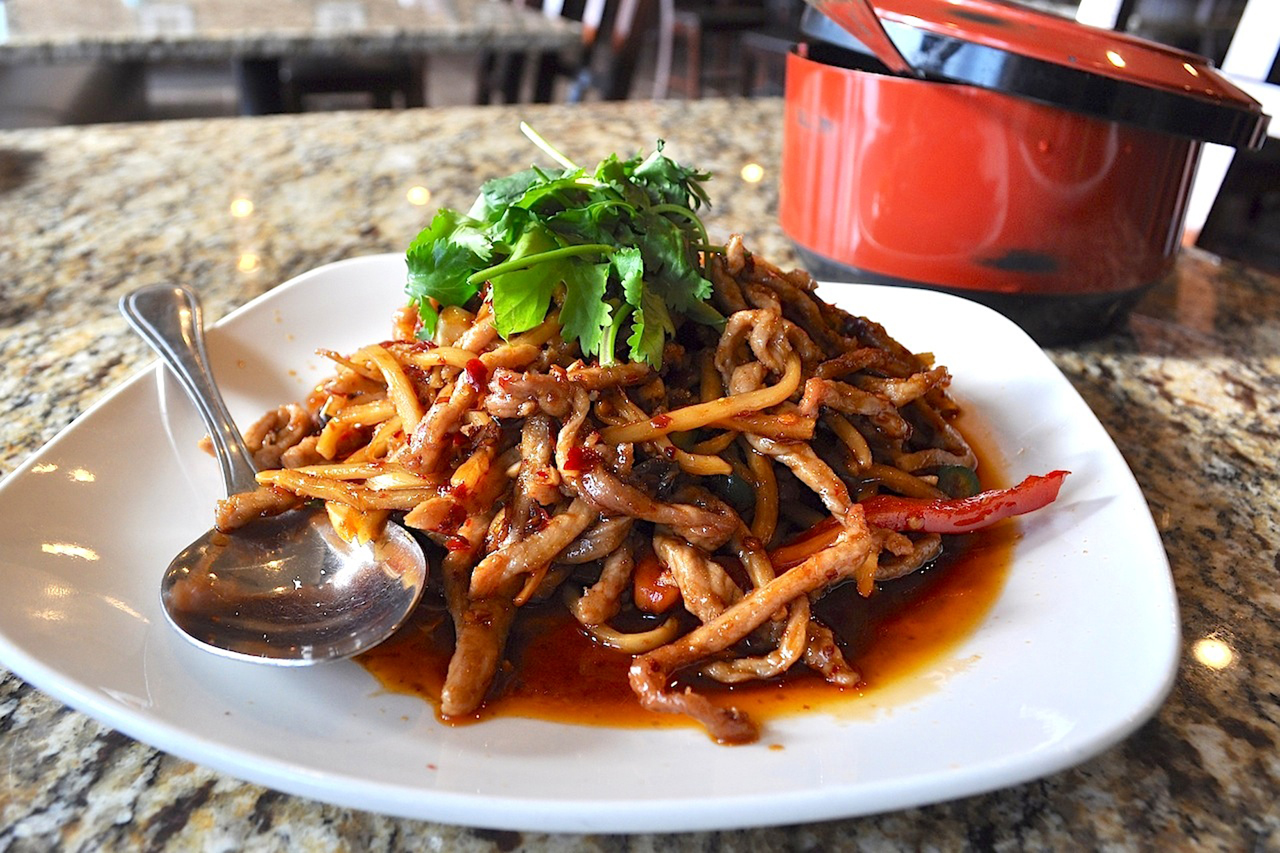 Shredded pork in garlic sauce from China Jade. Credit: Copyright 2015 Ruth Tobias