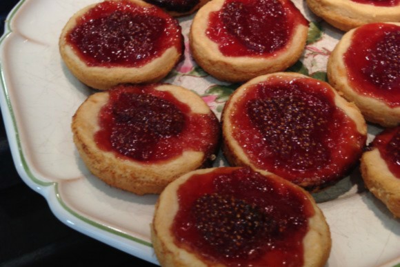 Jam tarts are a staple on English tea tables and need only pastry and fruit jam, both preferably homemade. Credit: Copyright 2015 Nicole Litvack