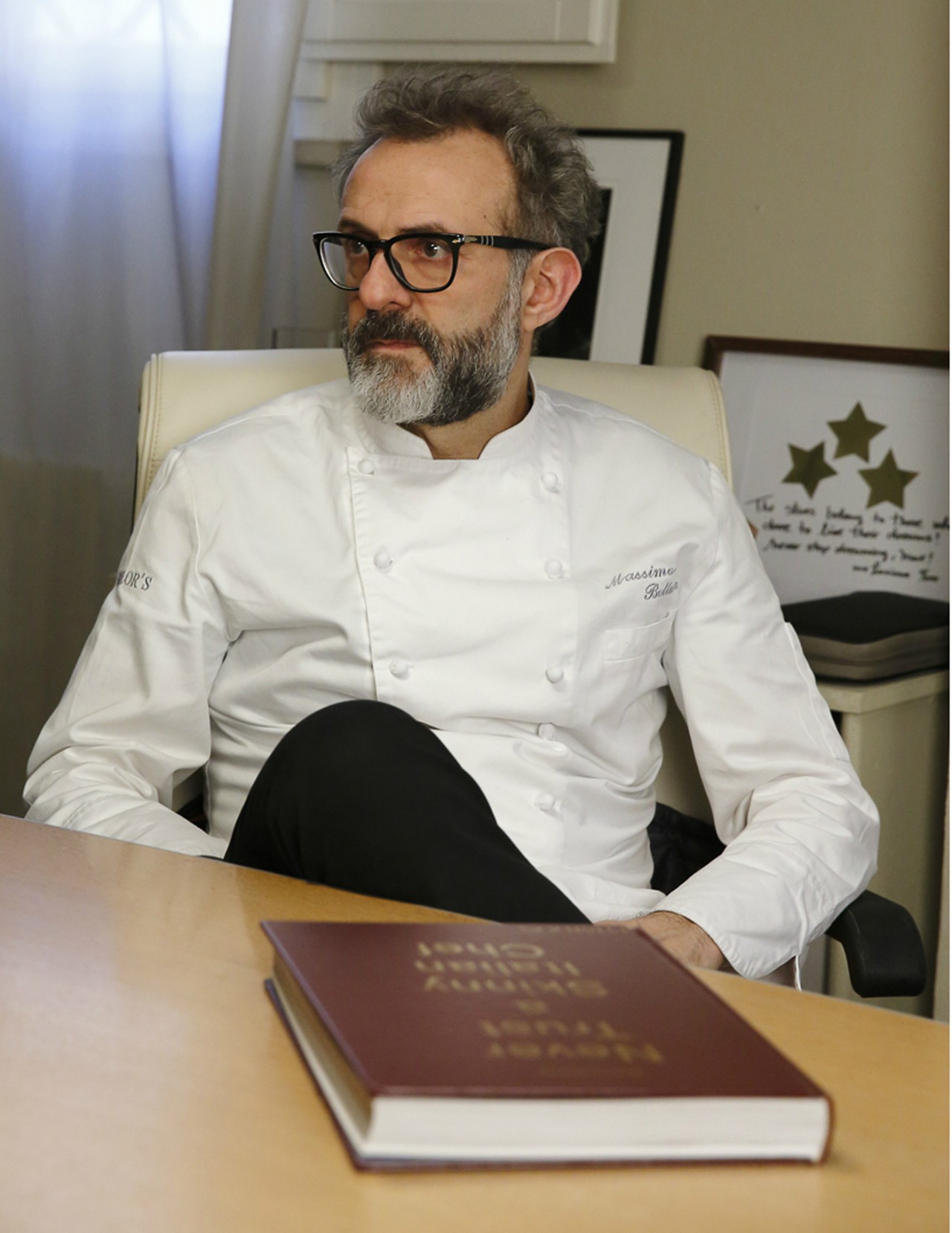 "Never Trust a Skinny Italian Chef" by Massimo Bottura has "everything I wanted to say." Credit: Copyright 2015 Max Bennici