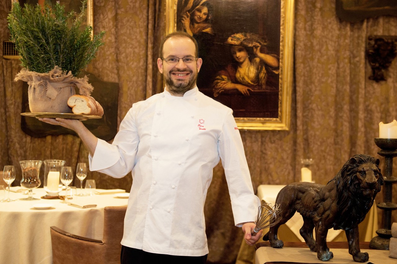 Inspired by the Venice Biennale, Chef Luca Veritti created his Tra'Contemporary Cuisine menu for the Met Restaurant in Venice. Credit: Copyright 2014 Daniele Nalesso