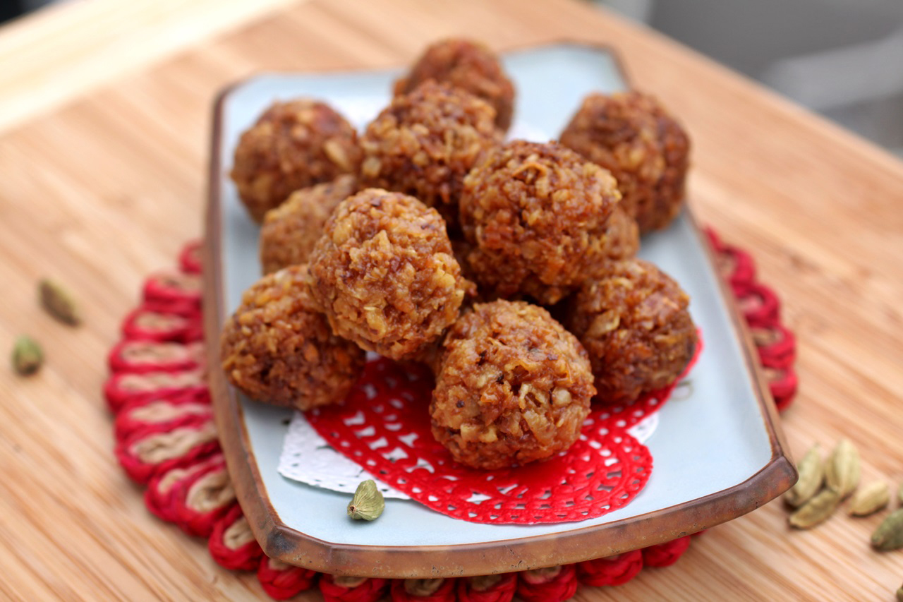 Narkoler Naru, or Coconut Toffee Balls. Credit: Copyright 2015 Rinku Bhattacharya